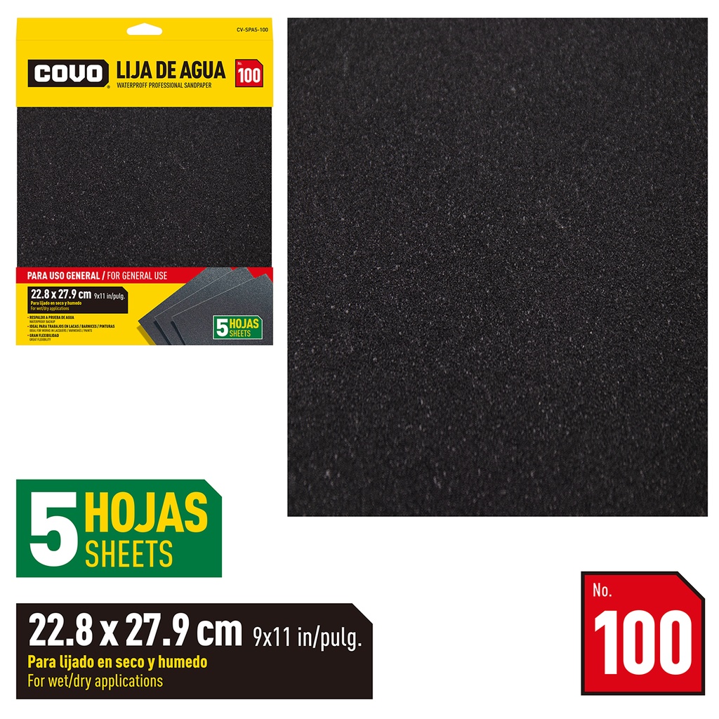 LIJA GRANO 100 x UNID COVO 5-842