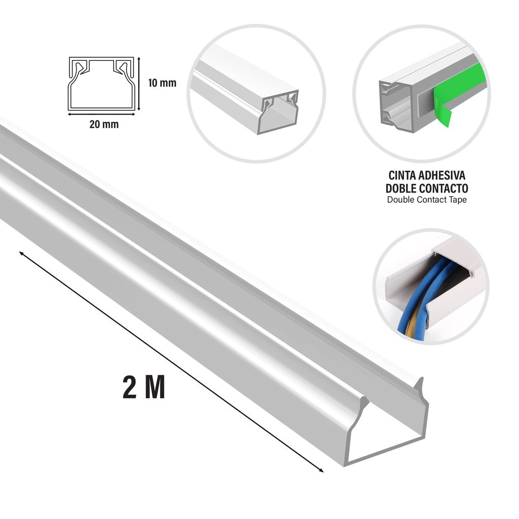 CANALETA AUTODHESIVA 20x10 TROEN 5-856