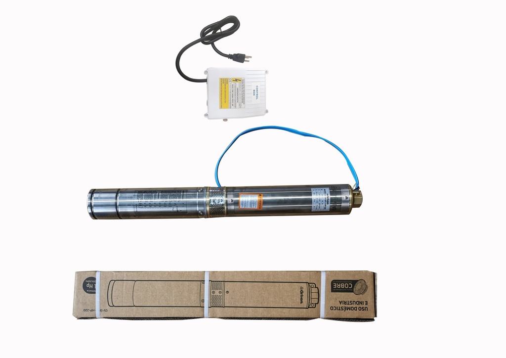 BOMBA SUMERGIBLE 1HP 220V 100% COBRE GRIVEN 5-897