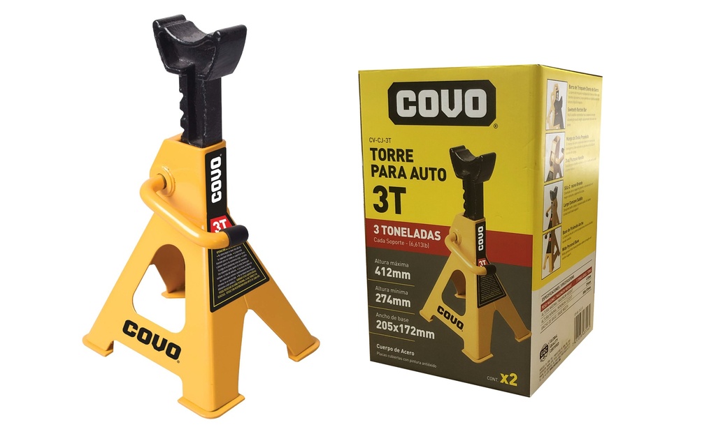 BURRO O SOPORTE P/MECANICO 3TON x 2 UNID COVO 5-903