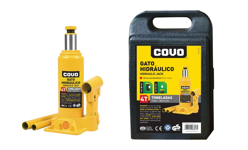 GATO BOTELLA 4 TON C/ESTUCHE COVO 5-905