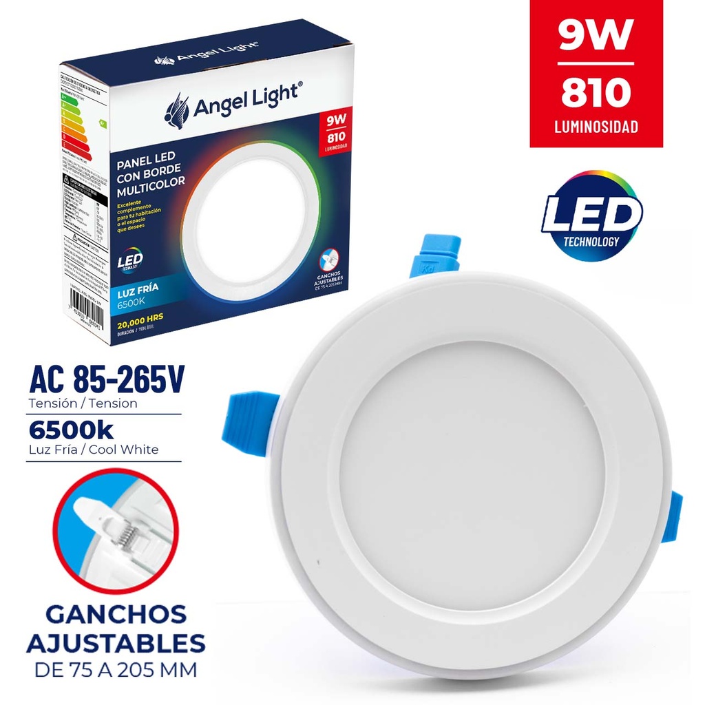 PANEL LED EMP RED MULTICOLOR 9W ANGEL LIGHT 5-971