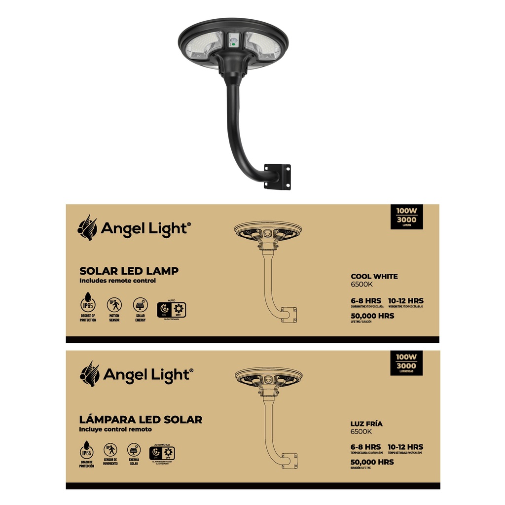 LAMPARA LED 100W SOLAR ANGEL LIGHT 6-005