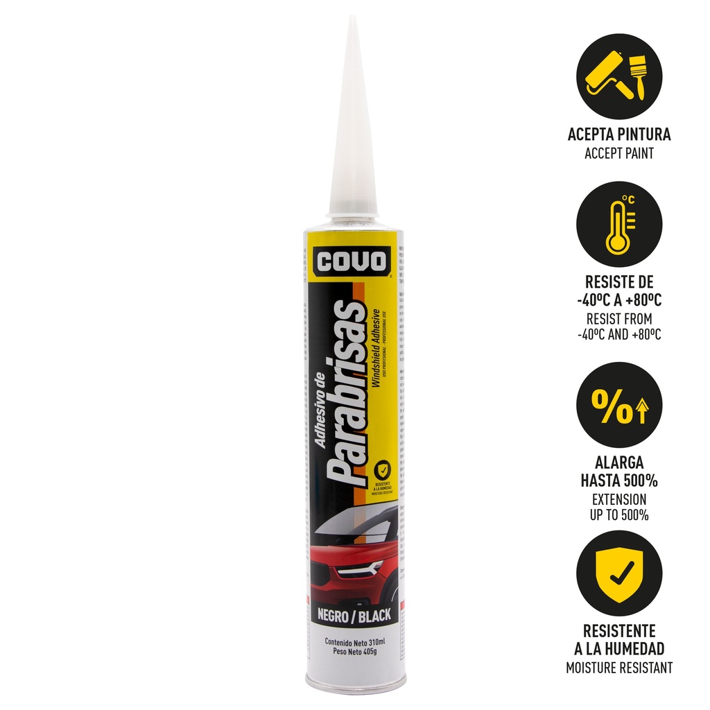 POLIURETANO P/VIDRIO DE CARRO x 310ML COVO 6010