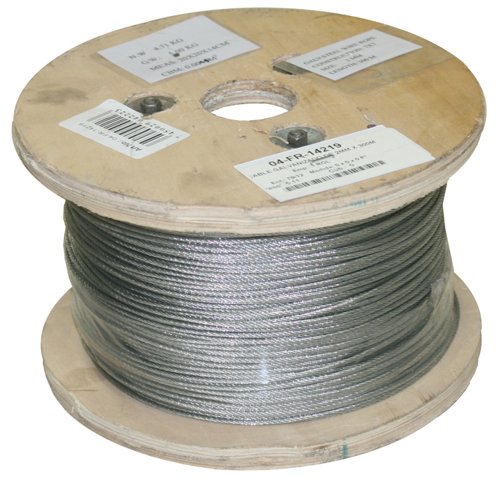 GUAYA DE ACERO 2MM x 300 MTS 6-020