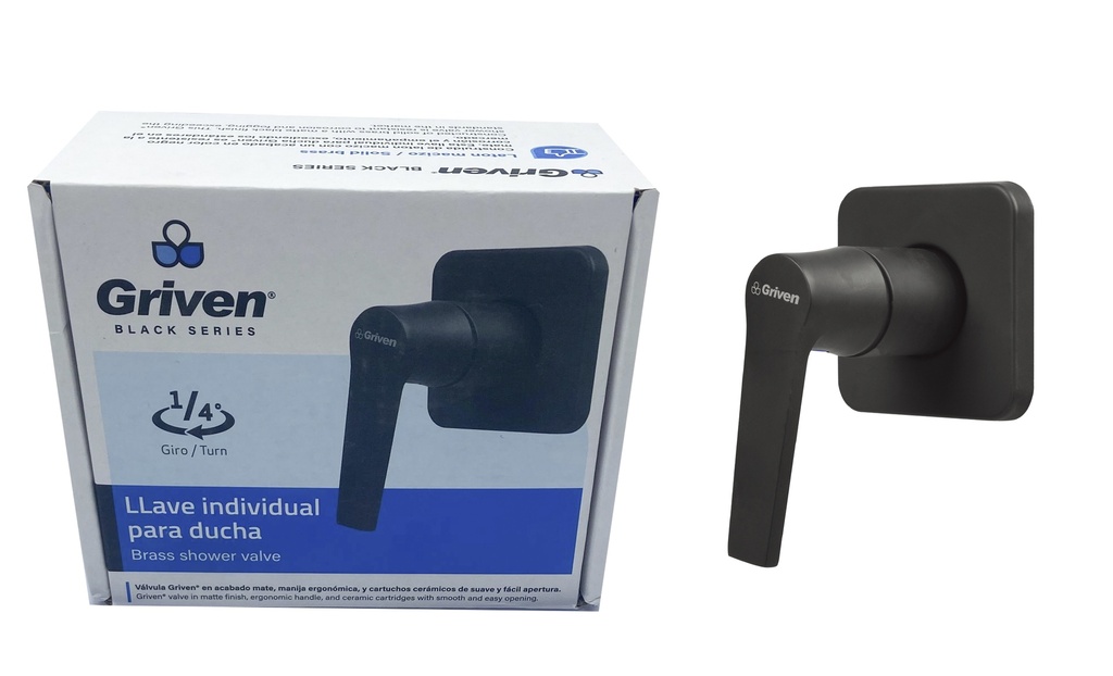 LLAVE P/DUCHA INDIVIDUAL x 1/2 GRIVEN BLACK 6-103