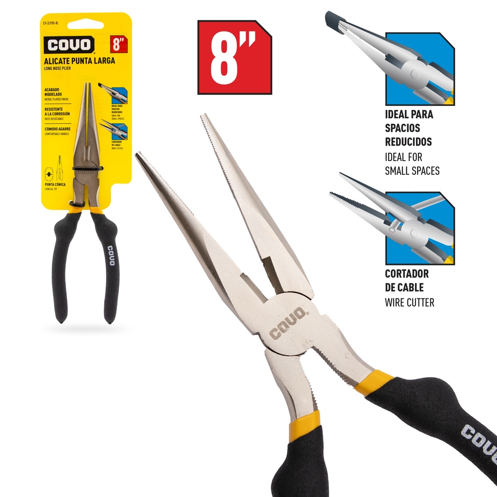 ALlICATE PUNTA LARGA 8" COVO 6-251
