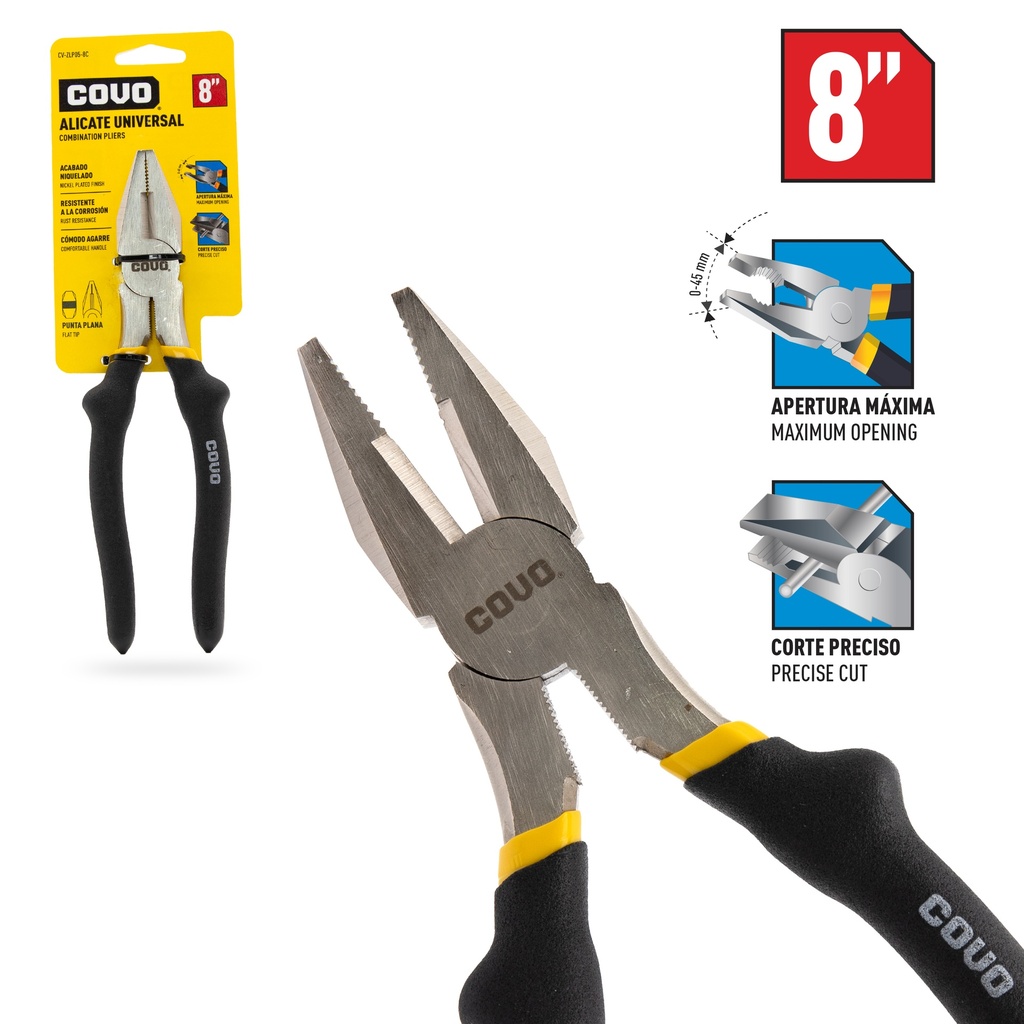 ALICATE ELECTRICISTA 8" COVO 6-252