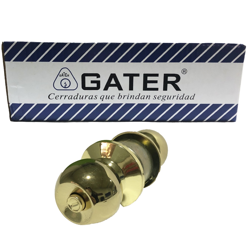 CERRADURA DE POMO BOTON LATON PULIDO GATER 6-304