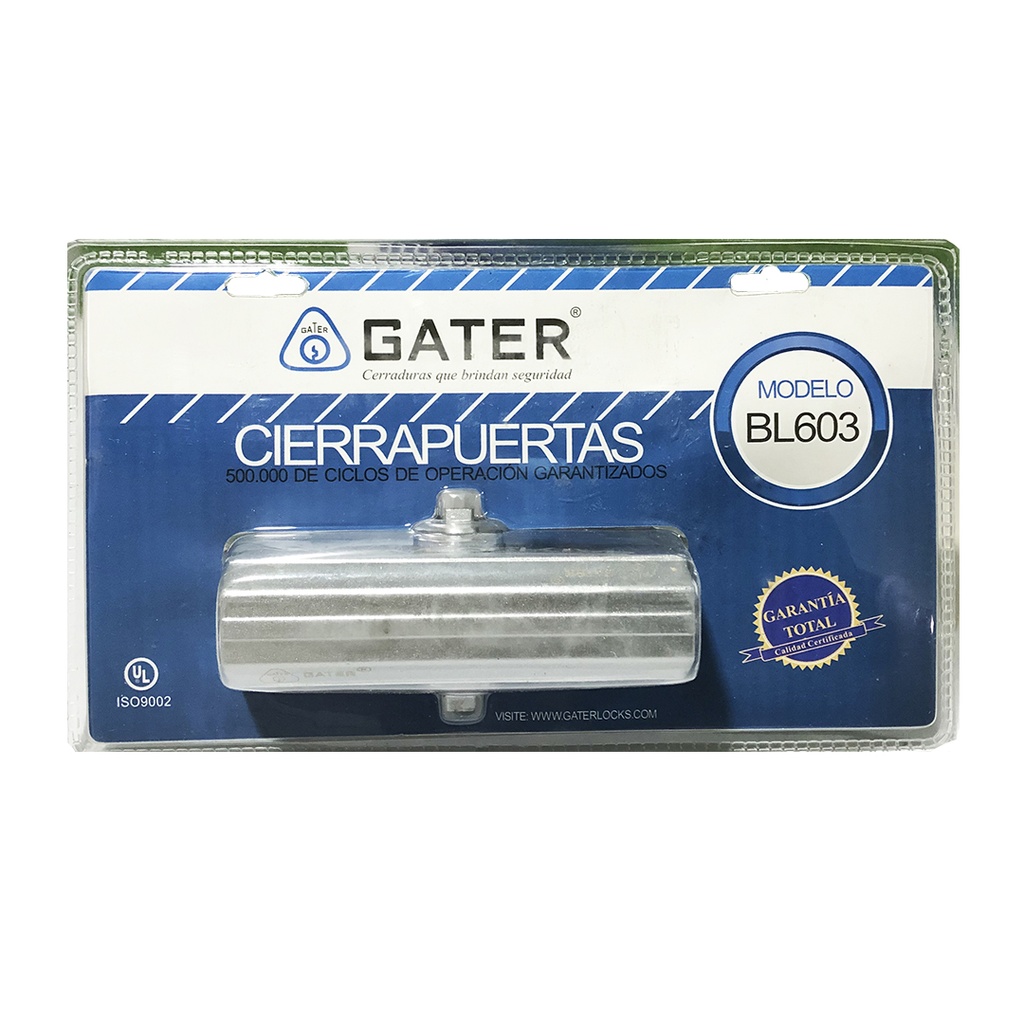 CIERRAPUERTA NUM 603 45-65KG PLATEADO GATER 6-313