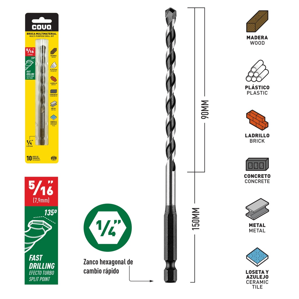 MECHA MULTIMATERIAL x 5/16 UNID COVO 6-369