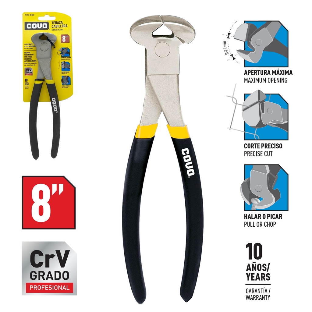 TENAZA CABILLERA 8" COVO 6-383
