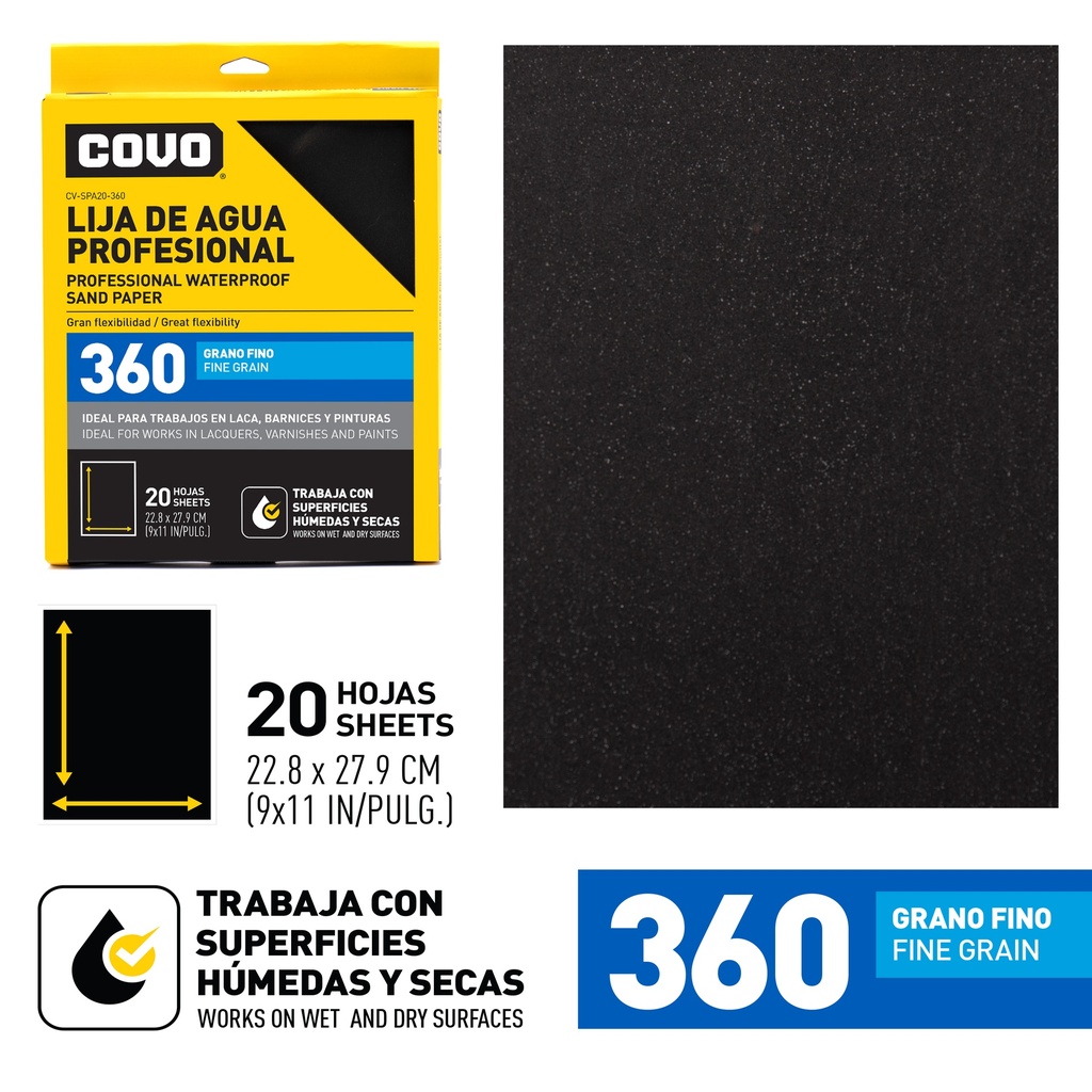 LIJA GRANO 360 x UNID COVO 6-390