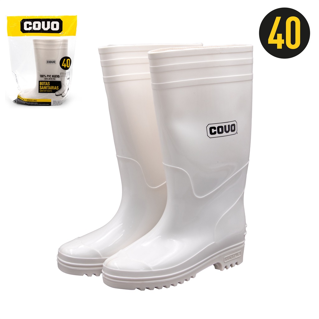 BOTA PLASTICO BLANCA ALTA N 40 S/P HIERRO COVO 6-424