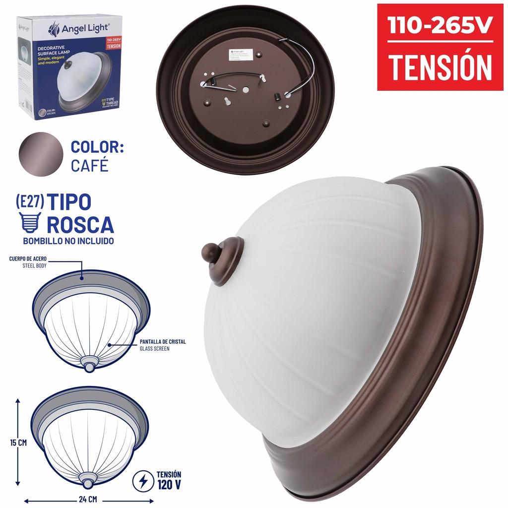 LAMPARA DECORATIVA BROWN (SIN BOMBILLO) ANGEL LIGHT 6-432