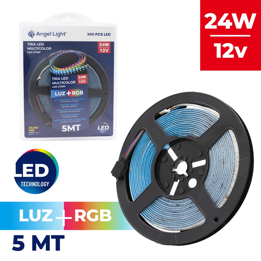 CINTA LED MULTICOLOR C/CONTROL ANGEL LIGHT 6-450