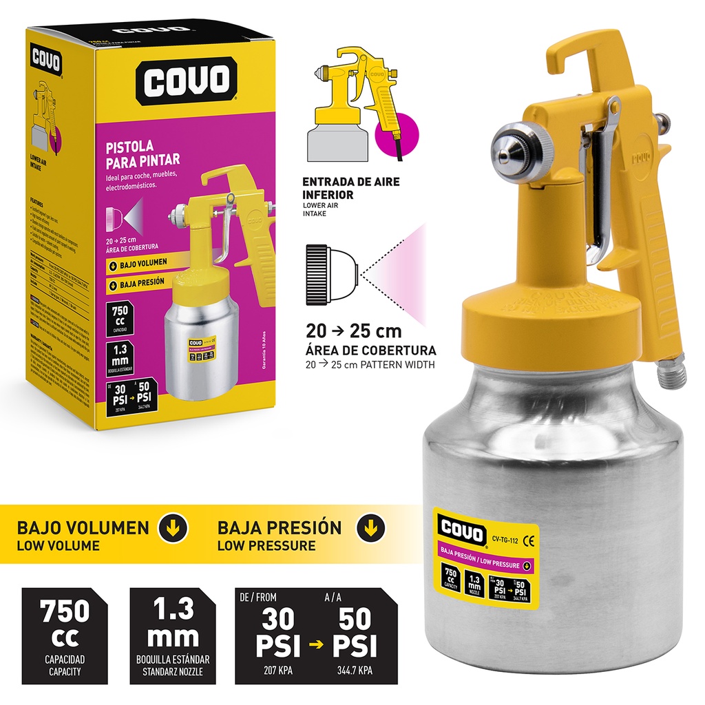 PISTOLA P/PINTAR 750CC COVO 6-472