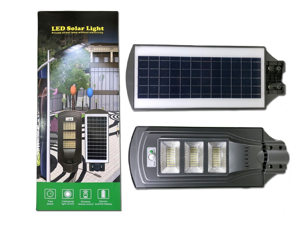 LAMPARA EXT LED 90W C/PANEL SOLAR LIGHT 6-516