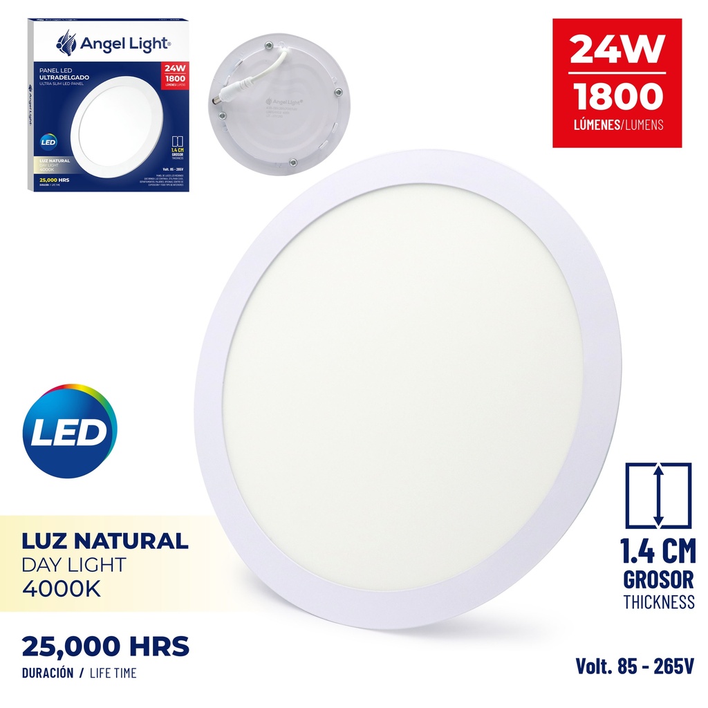 PANEL LED EMP RED LUZ NATURAL 24W ANGEL L 6-557