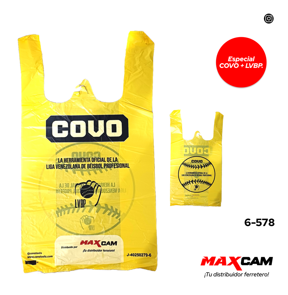 BOLSA PLASTICA DESECHABLE x 100 UNID COVO 6-578