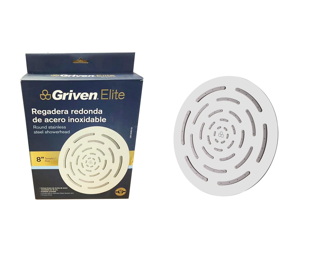 REGADERA REDONDA 8" GRIVEN ELITE 6-592