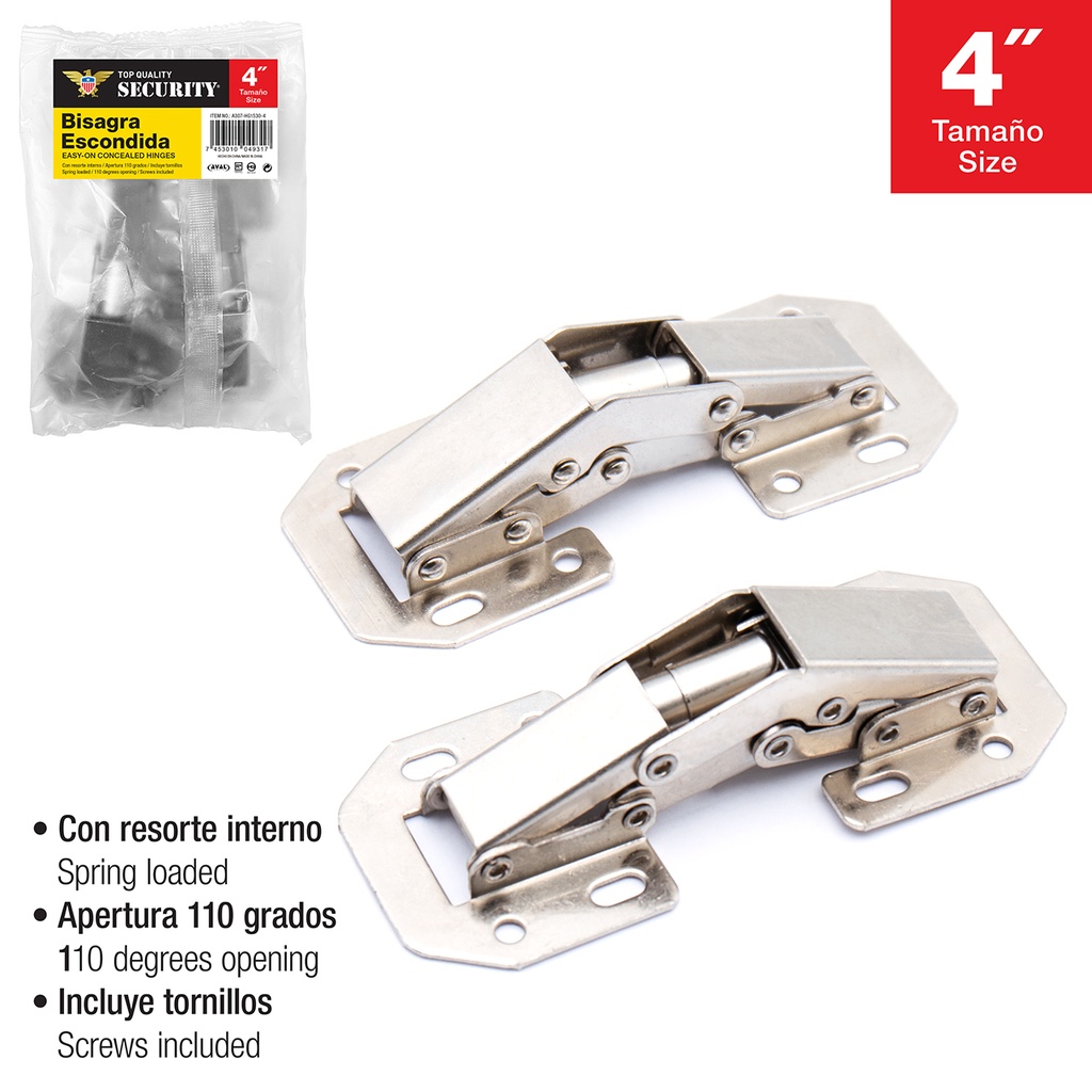 BISAGRA ESCONDIDA 4" PAR SECURITY 6-597