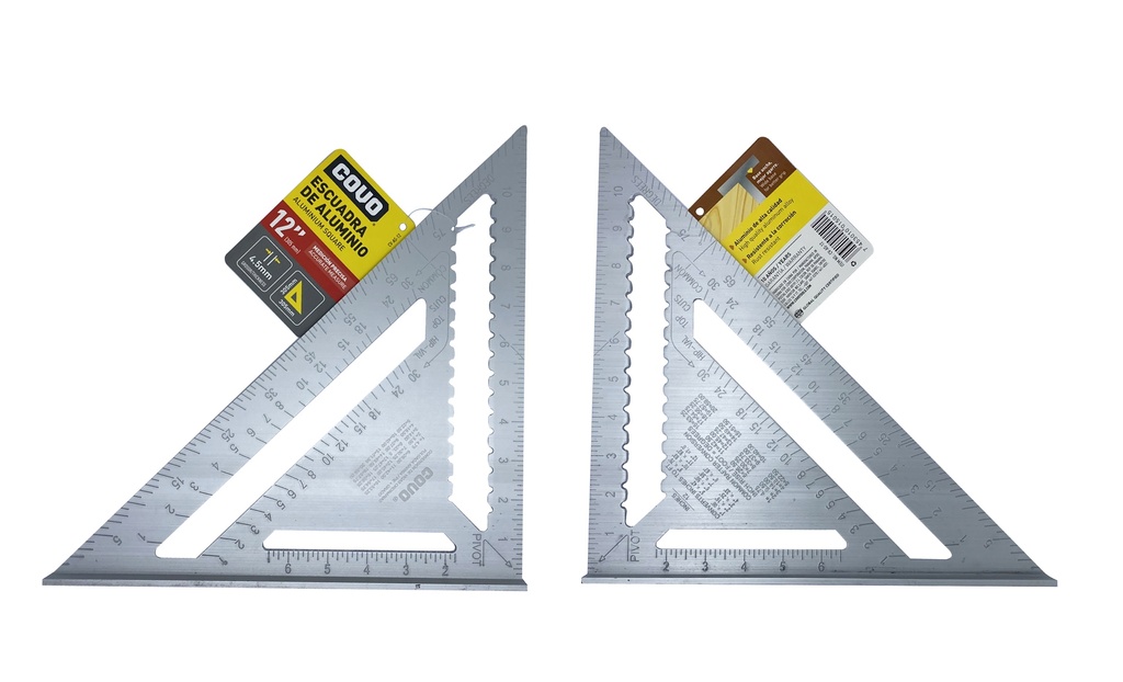ESCUADRA DE ALUMINIO 12" COVO 6-598