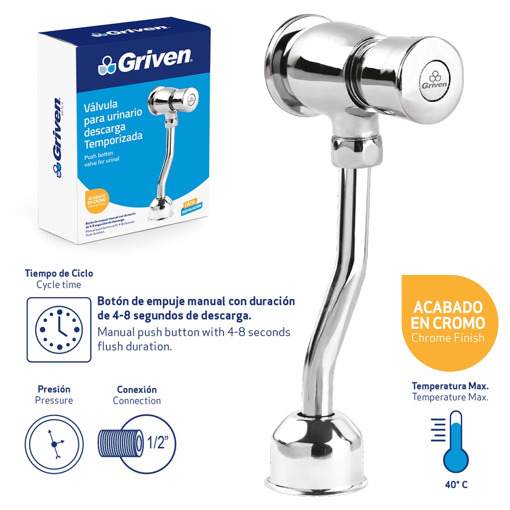 VALVULA P/URINARIO GRIVEN 6-610