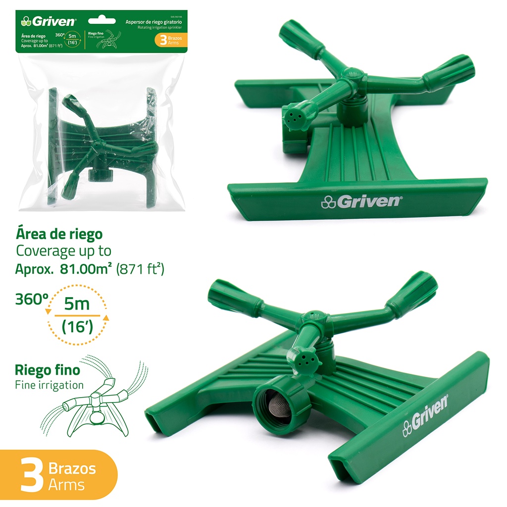 ASPERSOR TRIPLE 360° GRIVEN 6-612
