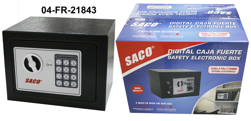 CAJA FUERTE 23x17x17CM SACO 6-635