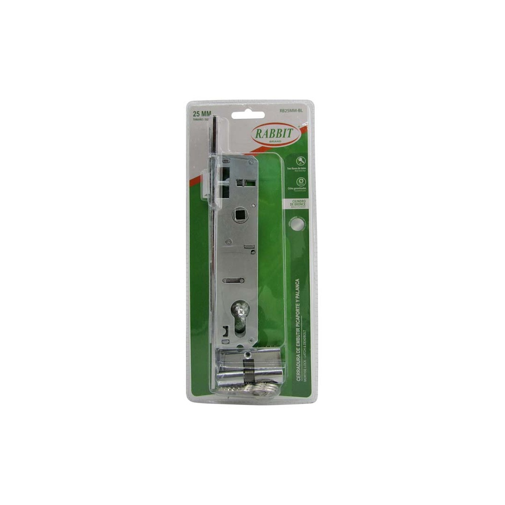 CERRADURA EMBUTIR 25MM RABBIT 6-643