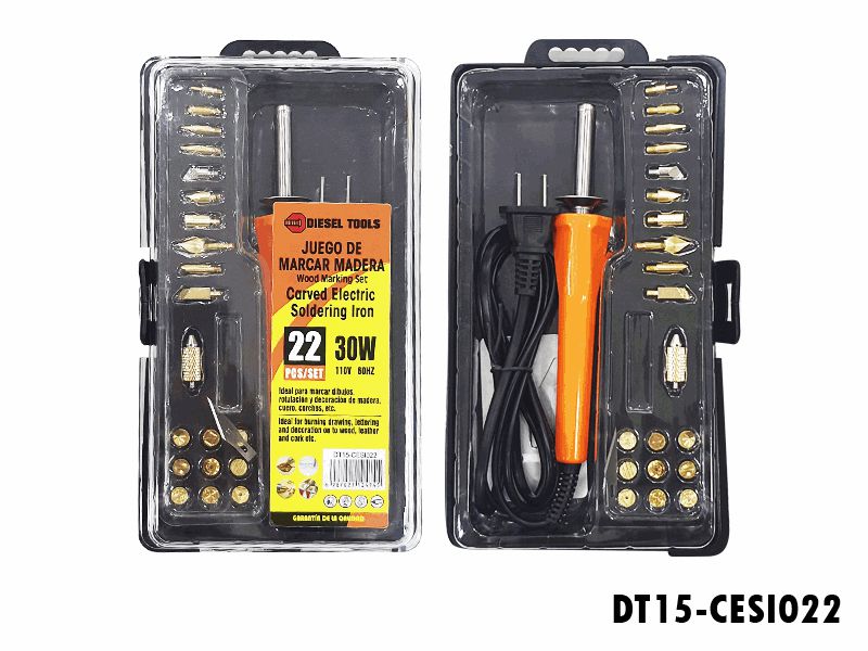 JUEGO P/MARCAR MADERA 22 UNID 30W DIESEL TOOL 6-655