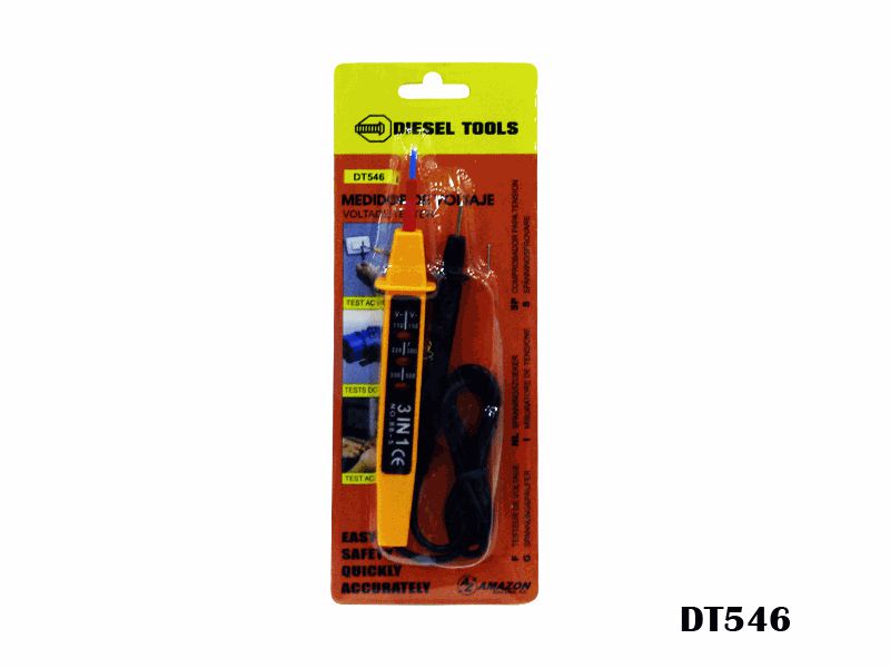 PROBADOR DE VOLTAJE 3 EN 1 DIESEL TOOL 6-658