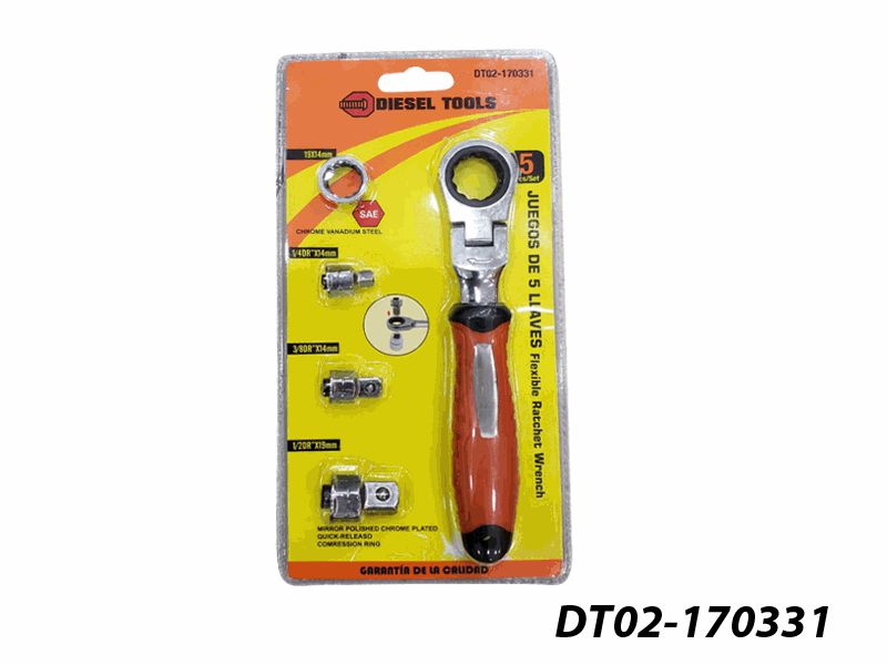 JUEGO RATCHET 5 UNID DIESEL TOOL 6-666
