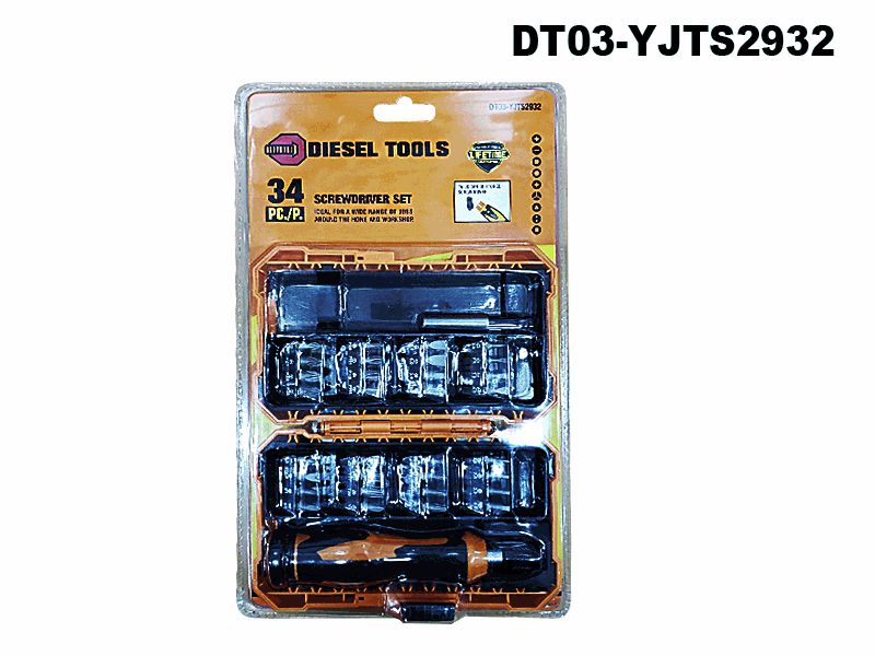 JUEGO DESTORNILLADOR 34 UNID DIESEL TOOL 6-674
