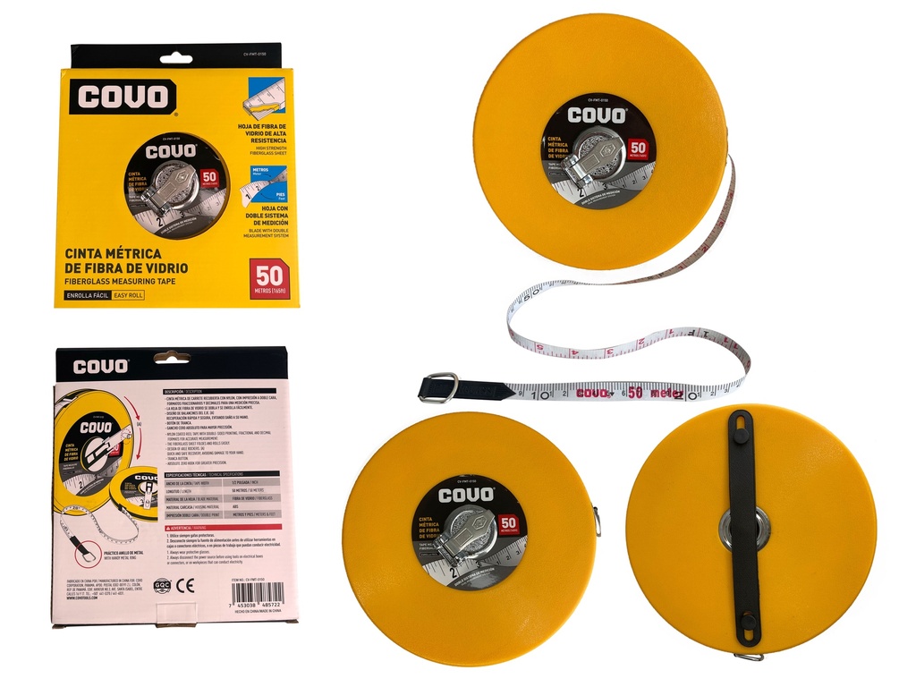 METRO FIBRA DE VIDRIO x 50 MTS COVO 6-702