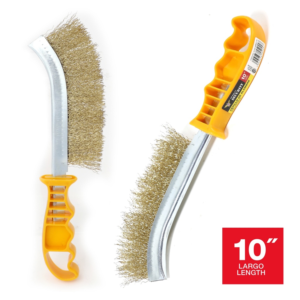 CEPILLO ALAMBRE C/un MANGO PLASTICO SECURTIY 6-745