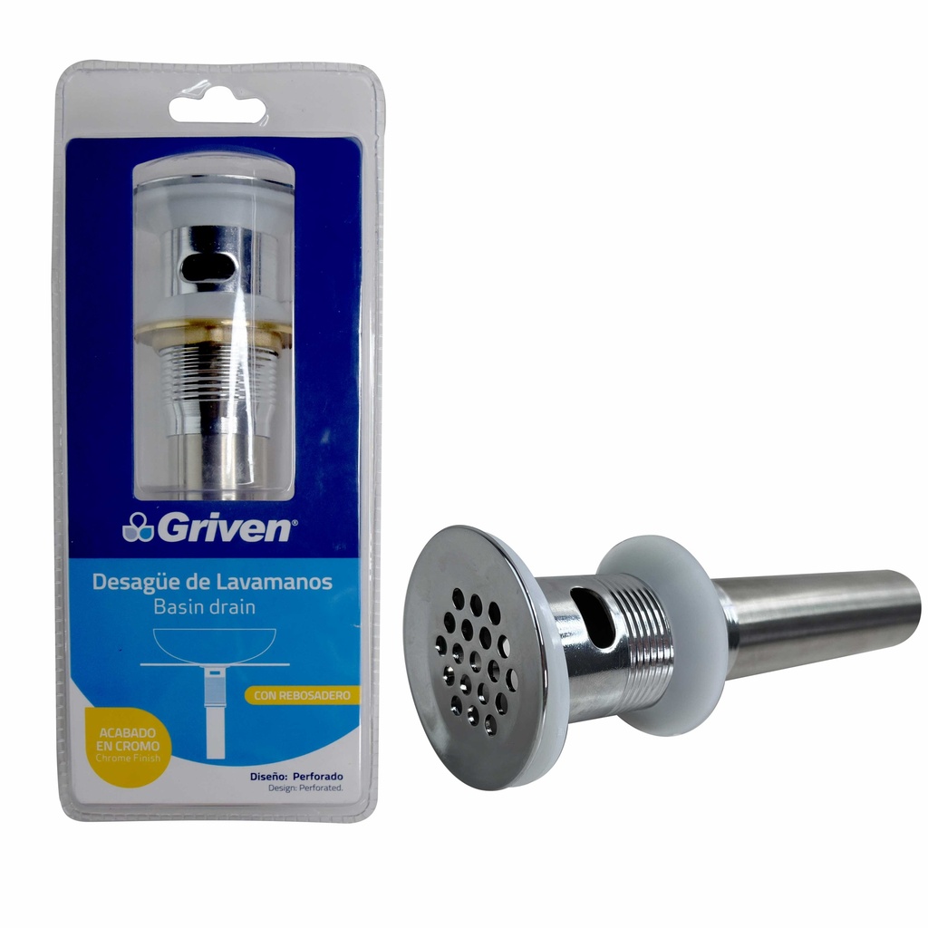 DESAGUE LAV METALICO CON REBOSADERO 6-747