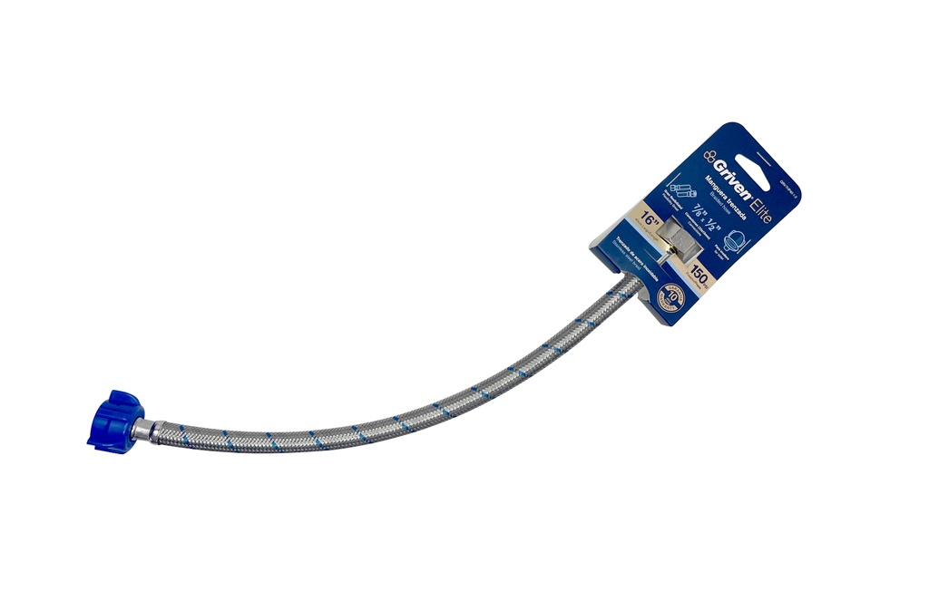 CANILLA 1/2" x 7/8" TRENZADA 16" GRIVEN ELITE 6-752