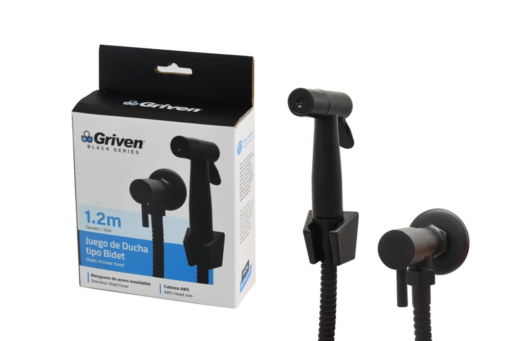 DUCHA TELEFONO 1,2 MTS GRIVEN BLACK 6-755