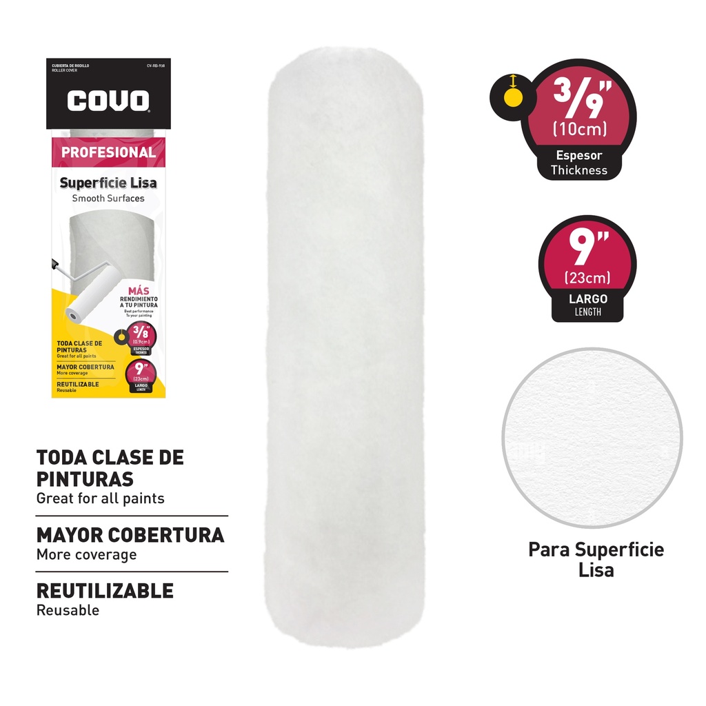 FUNDA SUPERFICIE LISA 9" COVO 6-799