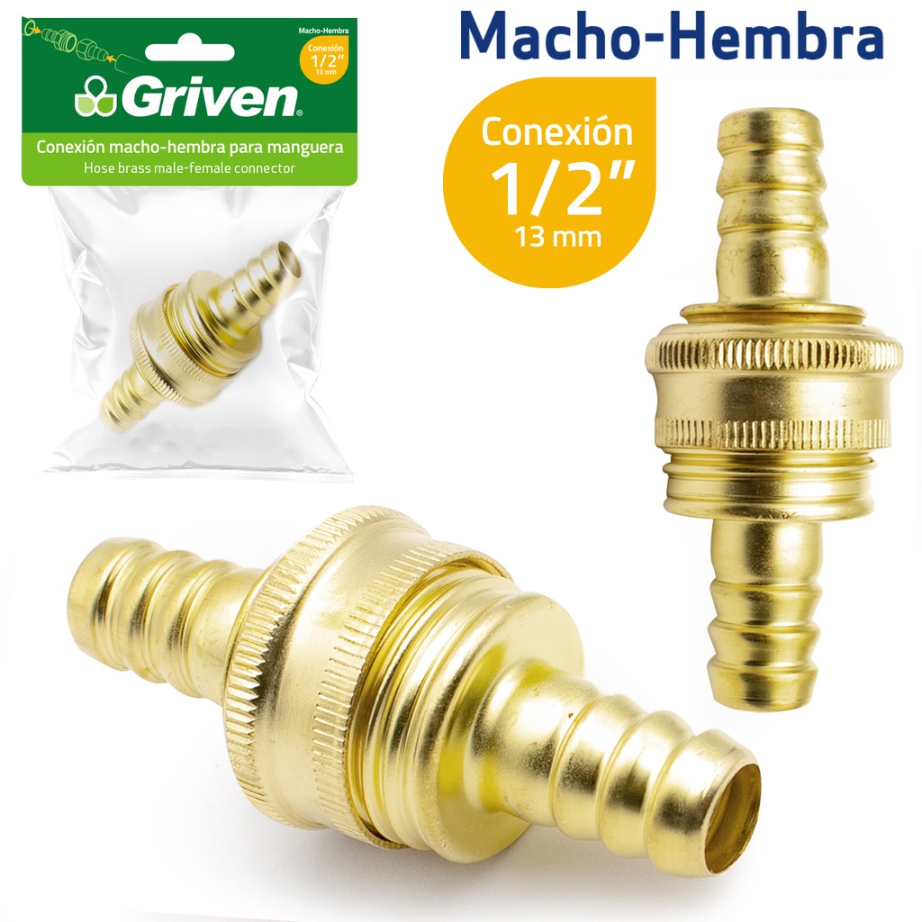 PICO MANGUERA BRONCE DOBLE GRIVEN 6-835