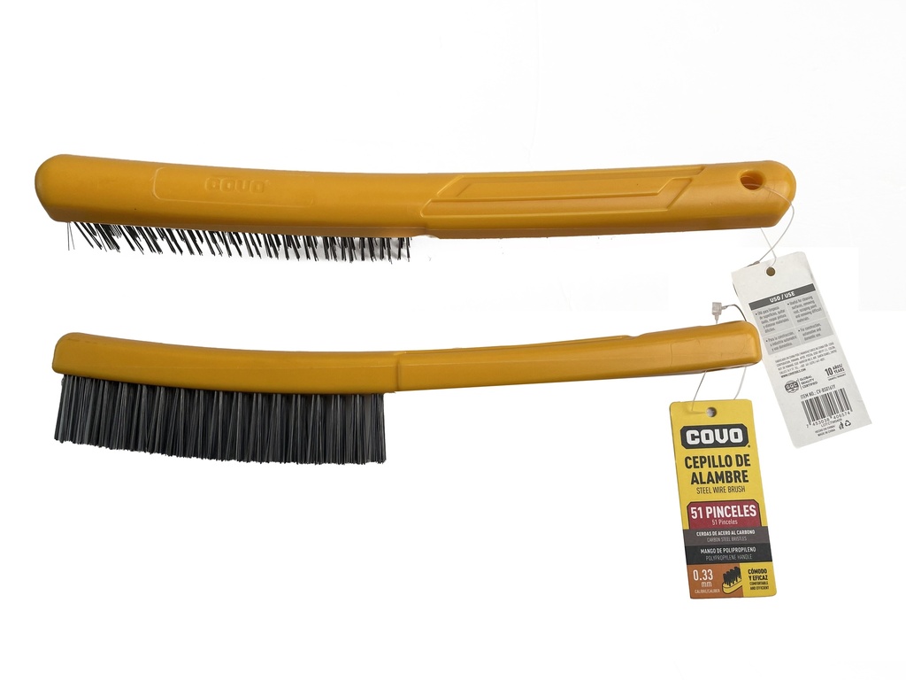 CEPILLO ALAMBRE C/MANGO PLASTICO COVO 6-843