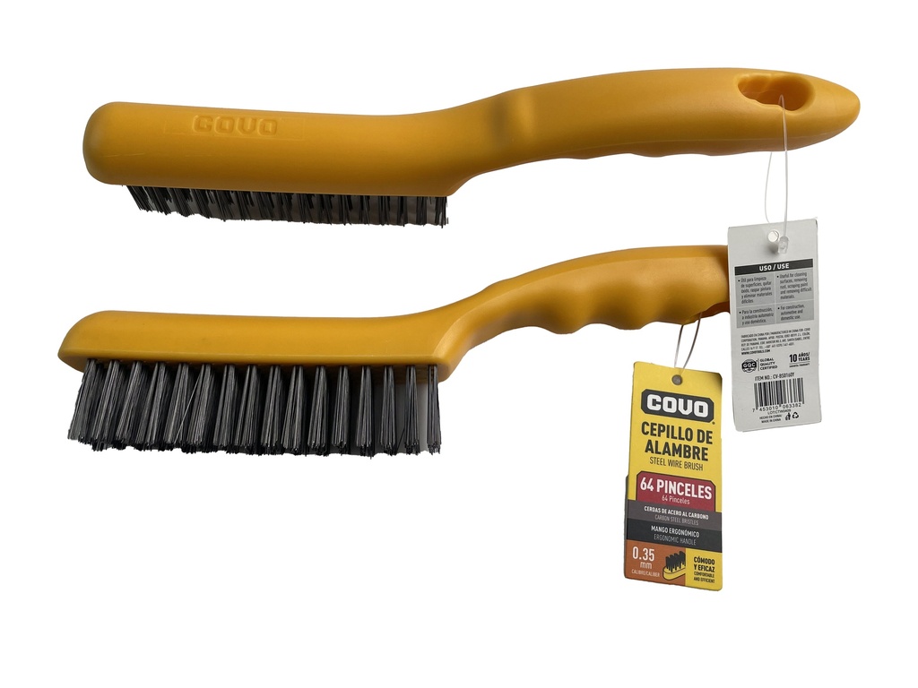 CEPILLO ALAMBRE C/MANGO PLASTICO COVO 6-844