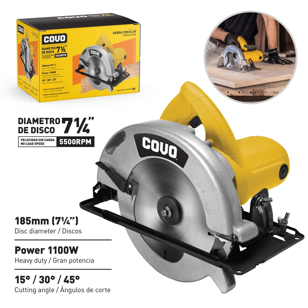 SIERRA CIRCULAR 7 1/4" 1100W COVO 6-858