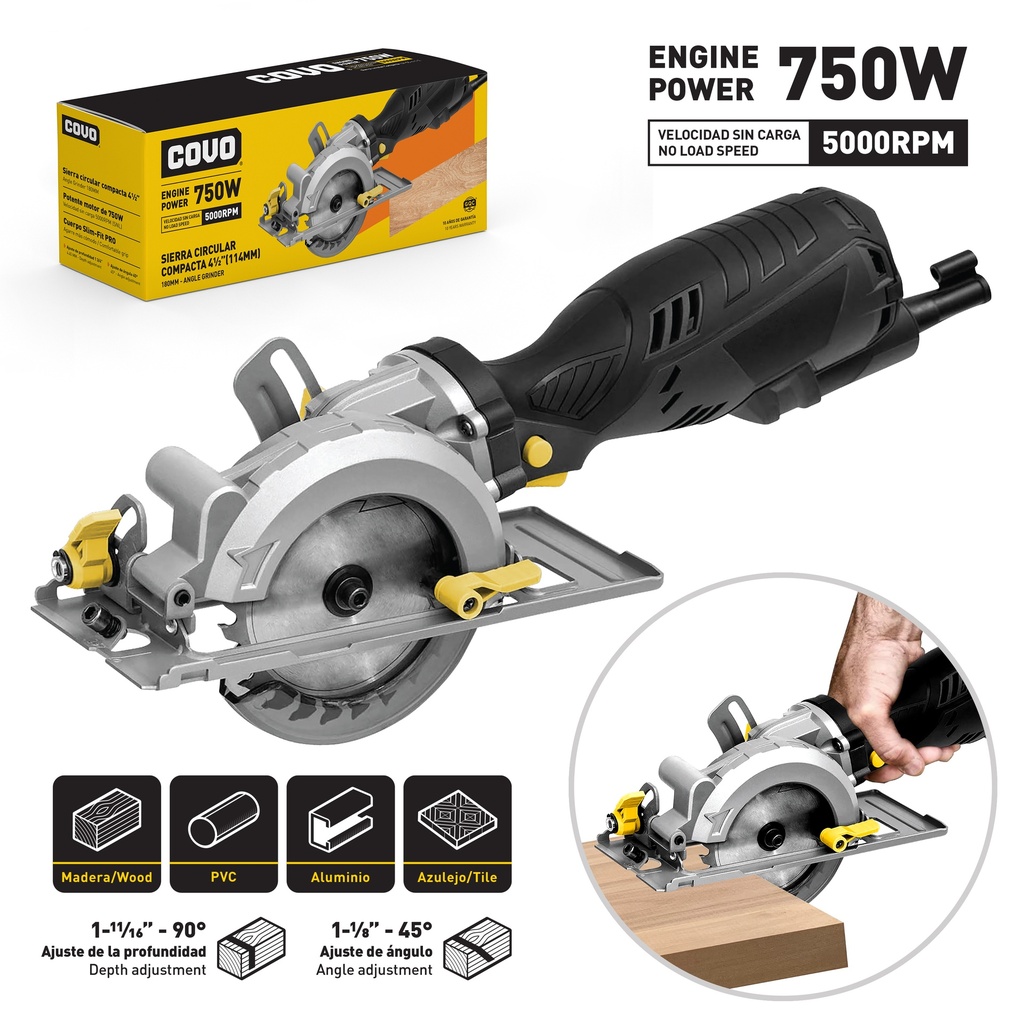 SIERRA CIRCULAR 4 1/2" 710W COVO 6-859