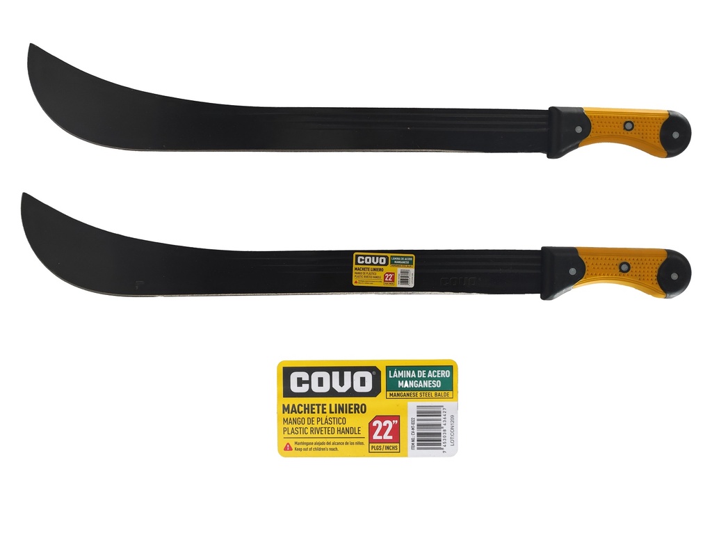 MACHETE LINERO 22" MANGO PLAST COVO 6-895