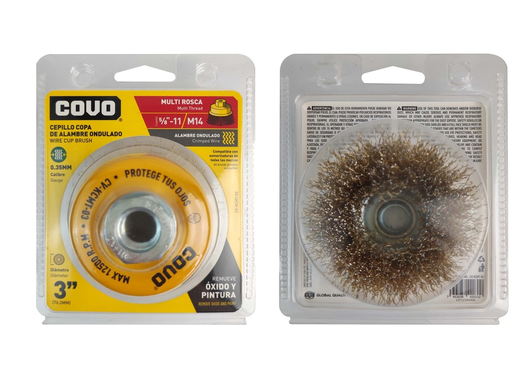 CEPILLO CIRC ALAMBRE ONDU 3" MULTIROSCA COVO 6-896