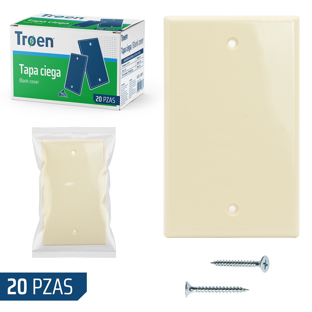 TAPA CIEGA BEIGE TROEN 6-934