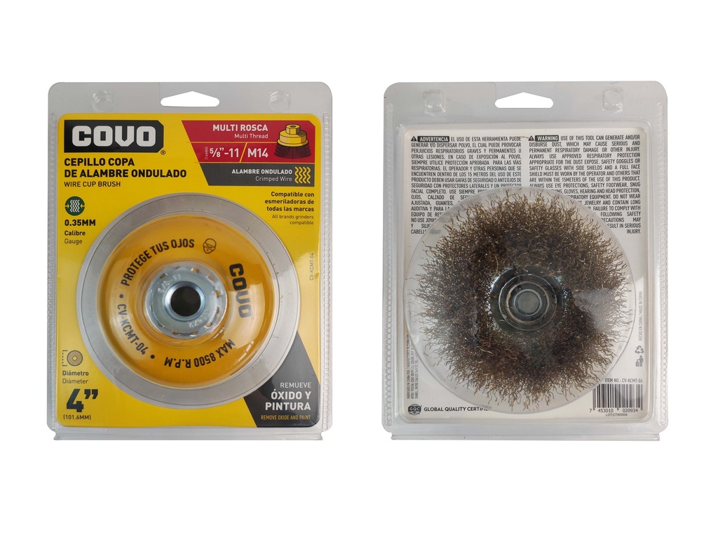 CEPILLO CIRC ALAMBRE ONDU 4" MULTIROSCA COVO 6-967